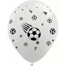 Balão Latex Bola Futebol - Pacote 25 Balões