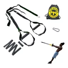 Fita Treinamento Suspenso / Suspensão Tipo Trx /kit Completo Cor Verde