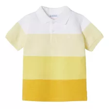 Playera Polo Mayoral Niño Estampada Bloques Manga Corta