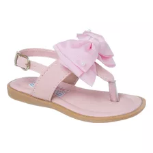 Sandalia Bebê Menina Infantil Chinelo Rasteirinha Laço Rosa