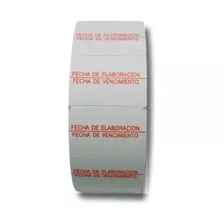 Etiquetas Elaboracion Vencimiento Pack X 10000 Rollos Motex