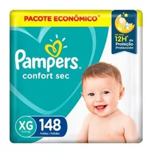 Fralda Pampers Confort Sec Tamanho Xg / 148 Unidades