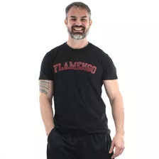 Camiseta Flamengo Preta Torcedor Algodão - Masculina