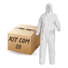 Kit 20 Macacão De Segurança Pintura E Riscos Químicos G