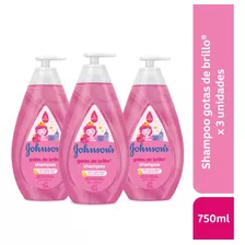 Pack Shampoo Para Niños Johnson's® Gotas De Brillo 750 Ml X3