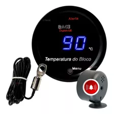 Medidor Temperatura Carro Bloco Motor Azul + Copo Alarme