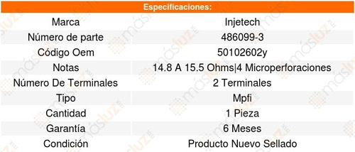 Inyector Combustible Mpfi Platina 4cil 1.6l 02_10 8327352 Foto 4