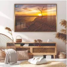 Quadro C/ Moldura E Vidro Paisagem Lençóis Maranhenses 60x90