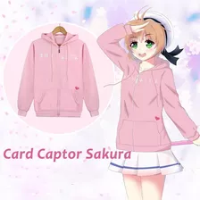 Anime Cardcaptor Sakura Cremallera Sudadera Niñas Chamarra