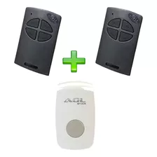 Kit 2 Controle Remoto Agl + Acionador De Fechadura Af12cr