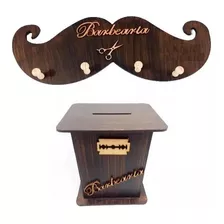 Descarte De Laminas De Barbear Barbearia + Cabide Para Capas