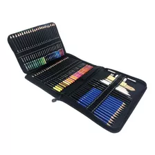 Kit Dibujo 82 Piezas Arte Profesional Colores + Estuche 