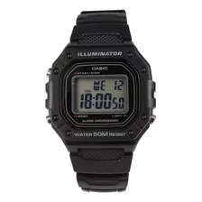 Reloj Casio Con Cronómetro Resiste Agua W 218h - Hombre