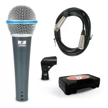 Microfone Dinâmico Arcano Osme-8 Com Cabo Xlr-xlr 4,5m