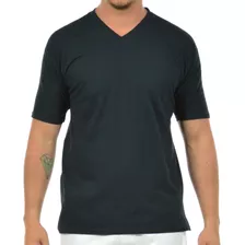 Kit 4 Camiseta Masculina Malha Fria Decote V