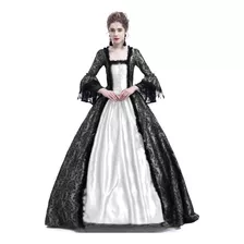 Vestido Elegante Adulto Encaje Medieval Catrina Cosplay