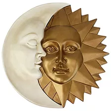 Celestial Harmony Sun And Moon Outdoor Wall Sculpture, ...