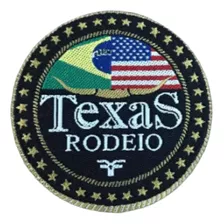 Adesivo Para Chapéu Texas Rodeio Bandeiras Eua E Br Redondo