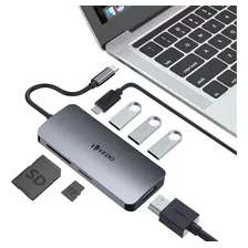 Hub Usb 7 Portas Hdmi Type-c Usb-c Usb 3.0 5 Gbps Adaptador