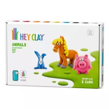 Set Masa Moldeable Hey Clay Animales X 6 Envases