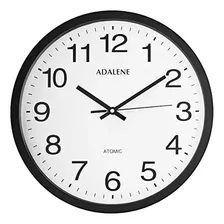 Adalene - Reloj De Pared Atómico Grande De 12 Pulgadas Con P