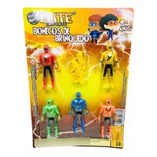 Kit 5 Bonecos Power Rangers Brinquedo Plástico 11cm