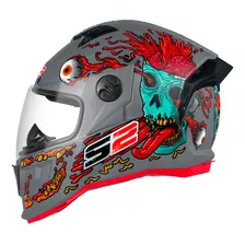 Capacete Motociclista Stealth Zombie Fosco Moto Custon 