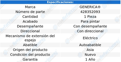 Espejo Para Kia Sportage Usa 2011-2016 Elec Autoabatible Izq Foto 2