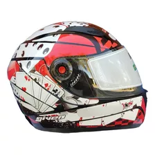 Capacete Moto Motoqueiro Mixs Fokker Paint + Viseira Fume