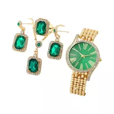 Relógio Watch Feminino Watch Cristais Pulseira Sets Strass