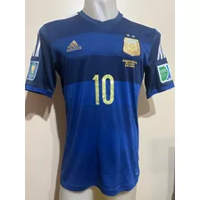 Camiseta Argentina Alemania Brasil 2014 Messi #10 Parches M