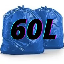 Saco De Lixo Azul 60 Litros 100 Un. Melhor Custo Beneficio