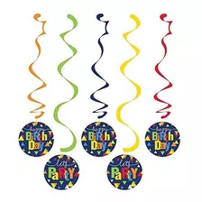 Creative Convierte Geo Pop Colgando Swirls Party Supplies, M