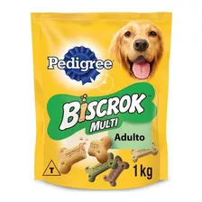 Biscoito Pedigree Biscrok Para Cães Adultos Multi 1kg