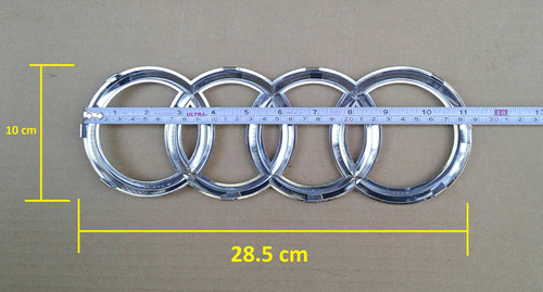 Emblema Audi Frontal Parrilla 28.5 Cm X 10cm Original Usado Foto 5