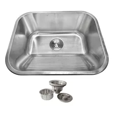 Tanque Lavanderia Escovado 55x45 Aço Inoxidável 304 Premium Cor Aço Inox Escovado