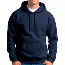 Moletom Capuz Blusa De Frio Casaco Liso Azul Marinho Top