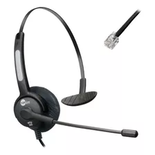 Headset Para Call Center Mono Auricular Rj9 Top Use Htu-300