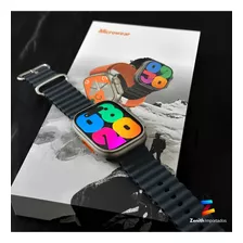 Smartwatch Ultra Serie 9 Plus -amoled Cor Da Caixa Prateado Cor Da Pulseira Preto Cor Do Bisel Laranja Desenho Da Pulseira Silicone