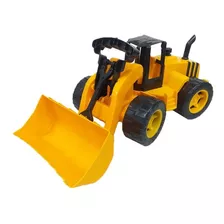 Brinquedo Trator Carregadeira Pá Móvel Articulada Resistente Cor Amarelo