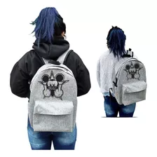 Mochila Gris Basica Mickey Mouse Nueva Barata Modelo Nvo 2