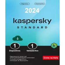 Kaspersky Antivírus Standard 1 Dispositivo 1 Ano