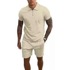 Conjuntos De Short Para Hombre, Trajes Casuales De Verano