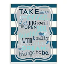 Stupell Home Decor Boy.s Take Me To The Ocean Pared Plato Ar