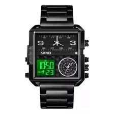 Reloj Skmei Luxury Square For Hombre Con Cronógrafo Y Fecha