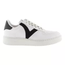 Tenis Victoria Madrid Blanco Negro 1258201 Original De Dama