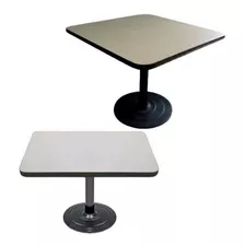 Mesa Marca Rak 90x90cm Base De Hierro Fundido 