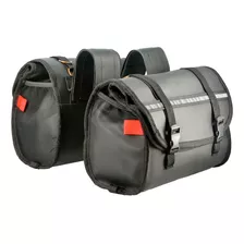 Alforjas Para Moto Impermeables Bolsos Laterales Extensibles Color Negro