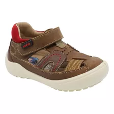 Huarache Casual Niño Bebe Audaz 165714-n Camel 118-497 T2