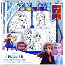 Disney Frozen - Juego De 2 Pinturas Para Niños Con 3 Lienz.